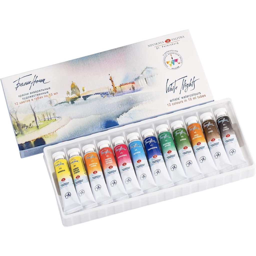 Pocket màu nước White Nights 12/24 màu 0.5ml/1ml