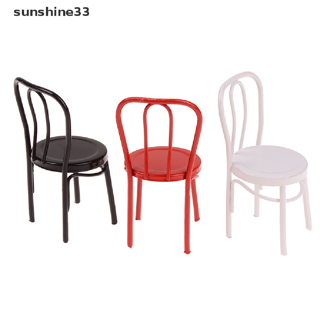 SU Dollhouse 1/6 1/12 iron chair model for dolls house furniture chair toy n