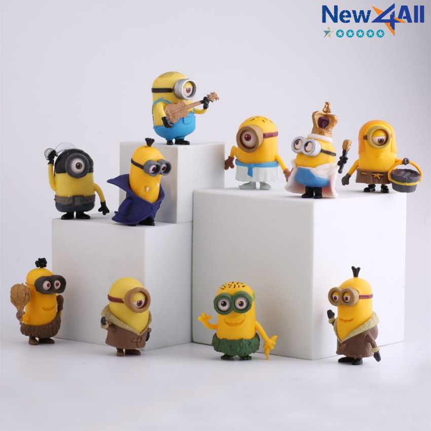 Bộ 10 đồ chơi mô hình Minions dễ thương - Kẻ cắp mặt trăng Despicable Minion New4all