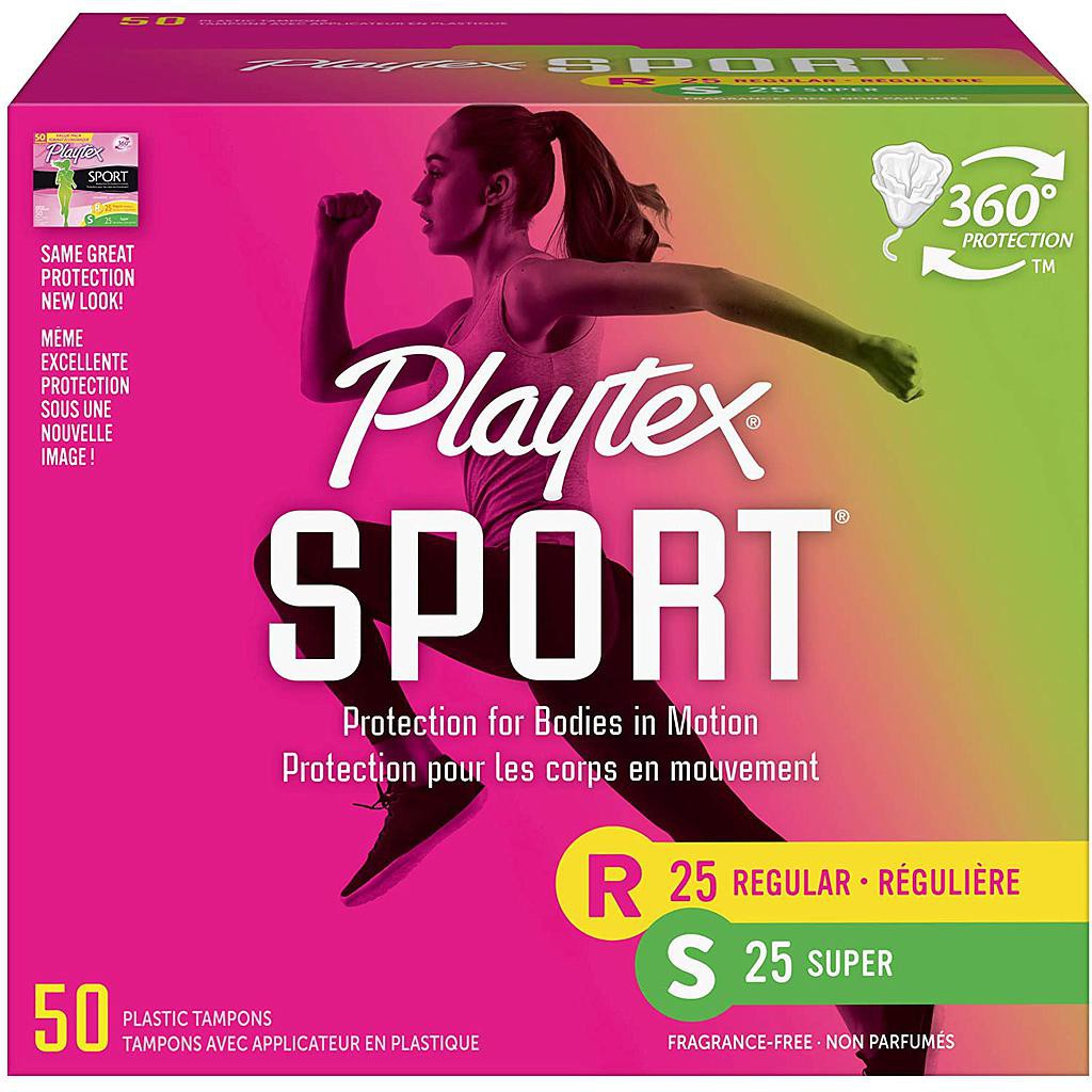 Tampons Playtex sport siêu thấm dùng để vận động hộp 48 miếng
