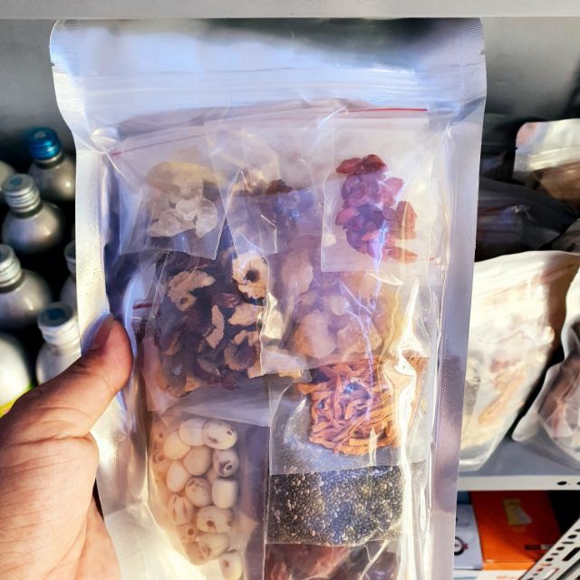 Một set chè dưỡng nhan đủ 12 vị 408g nấu 4 lít nước