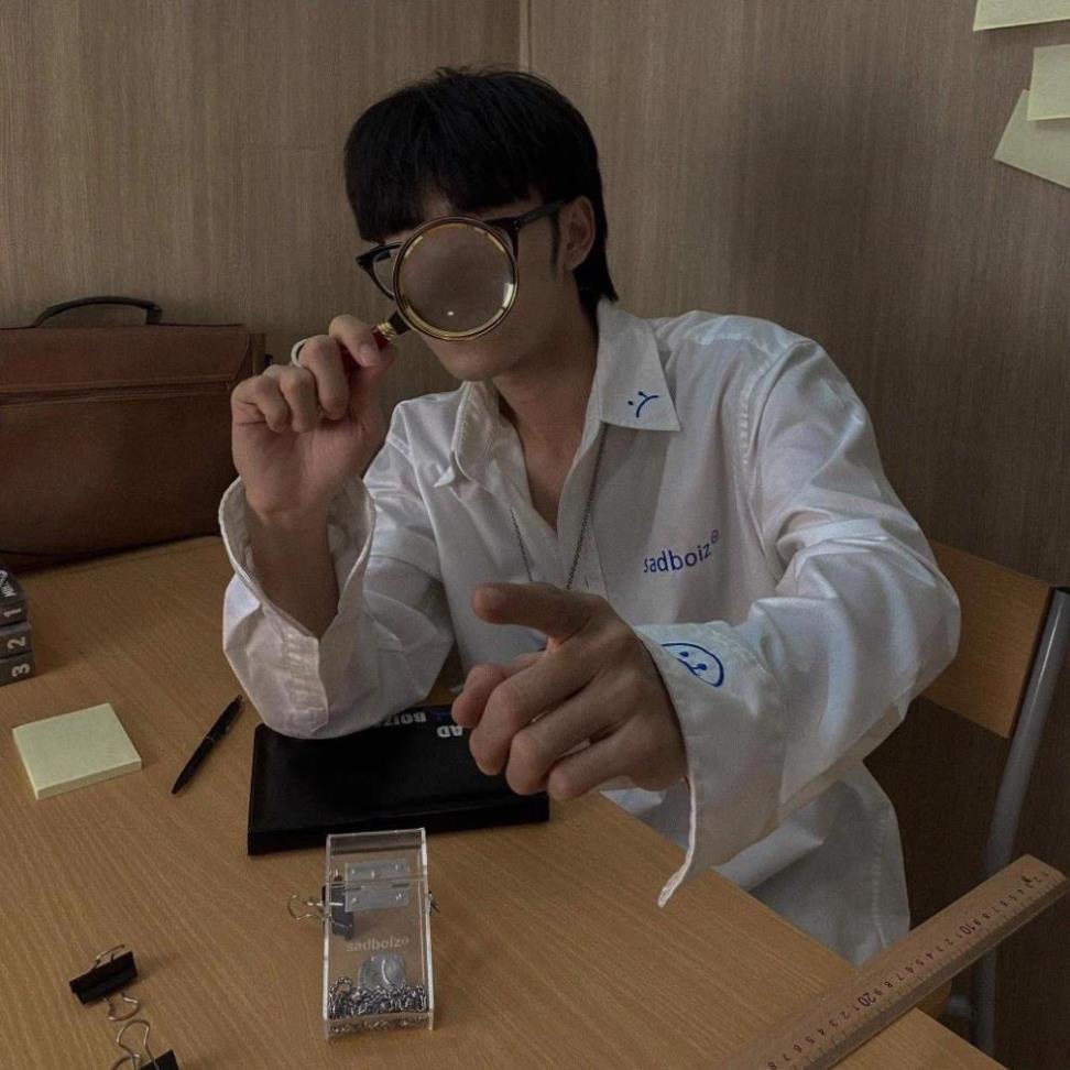 Áo sơ mi tay dài SADBOIZ Sad Signature Oversized WHITE