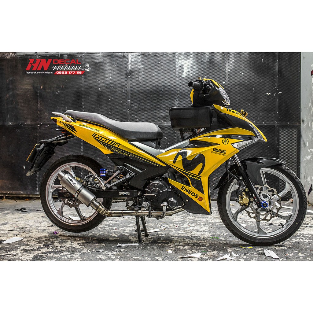 Tem trùm exciter 150 vàng đen monster