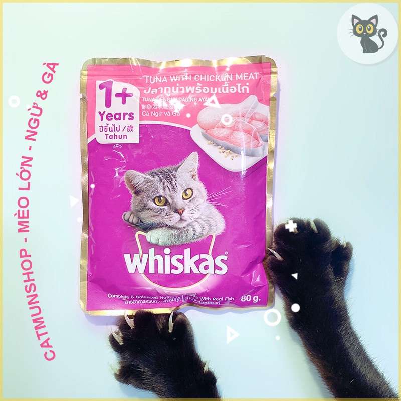 Pate Whiskas cho mèo con và mèo lớn