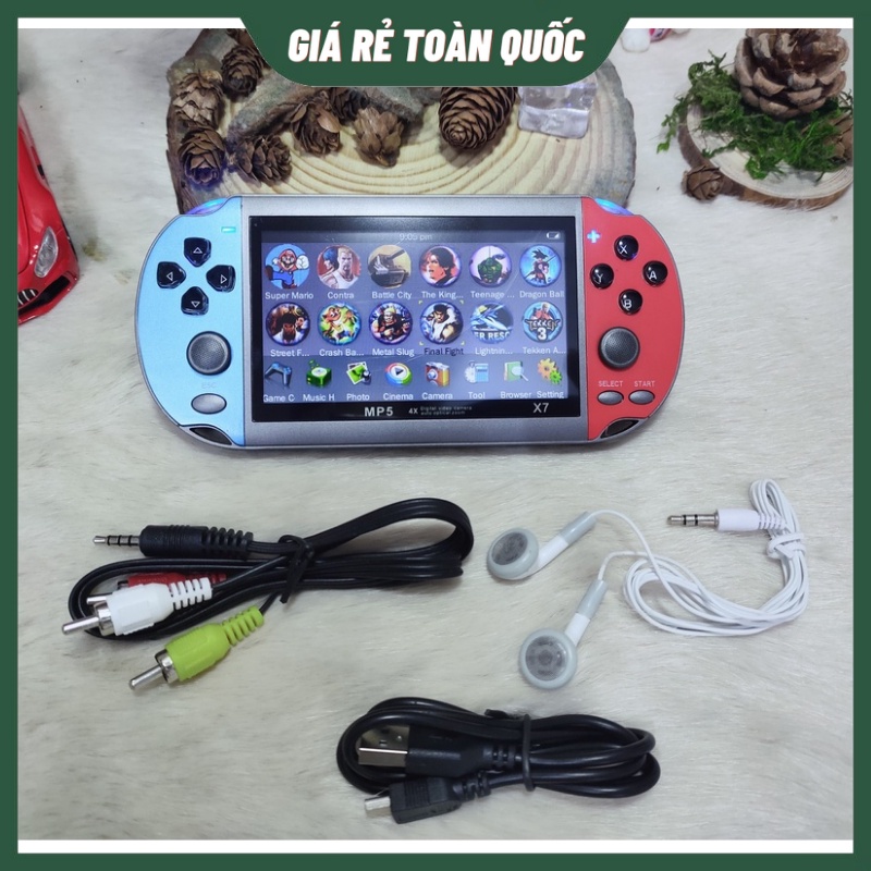 Máy Chơi Game Cầm Tay X7 Màn Hình 4.3 Inch 8gb - 9000 Game , Chơi Game , Xem Phim , Nghe Nhạc , Đọc Sách