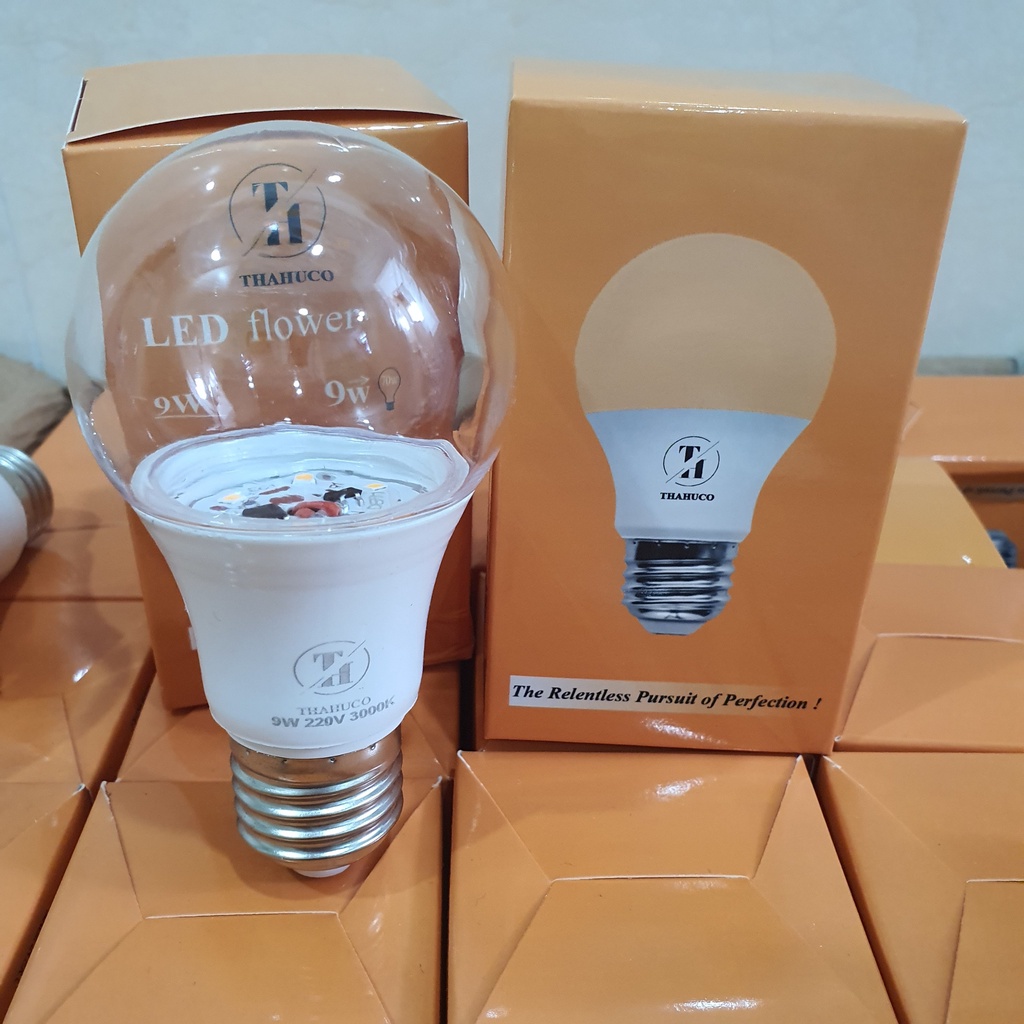 Bóng đèn LED 9W ánh sáng vàng BH 12 Tháng Siêu bền kín nước