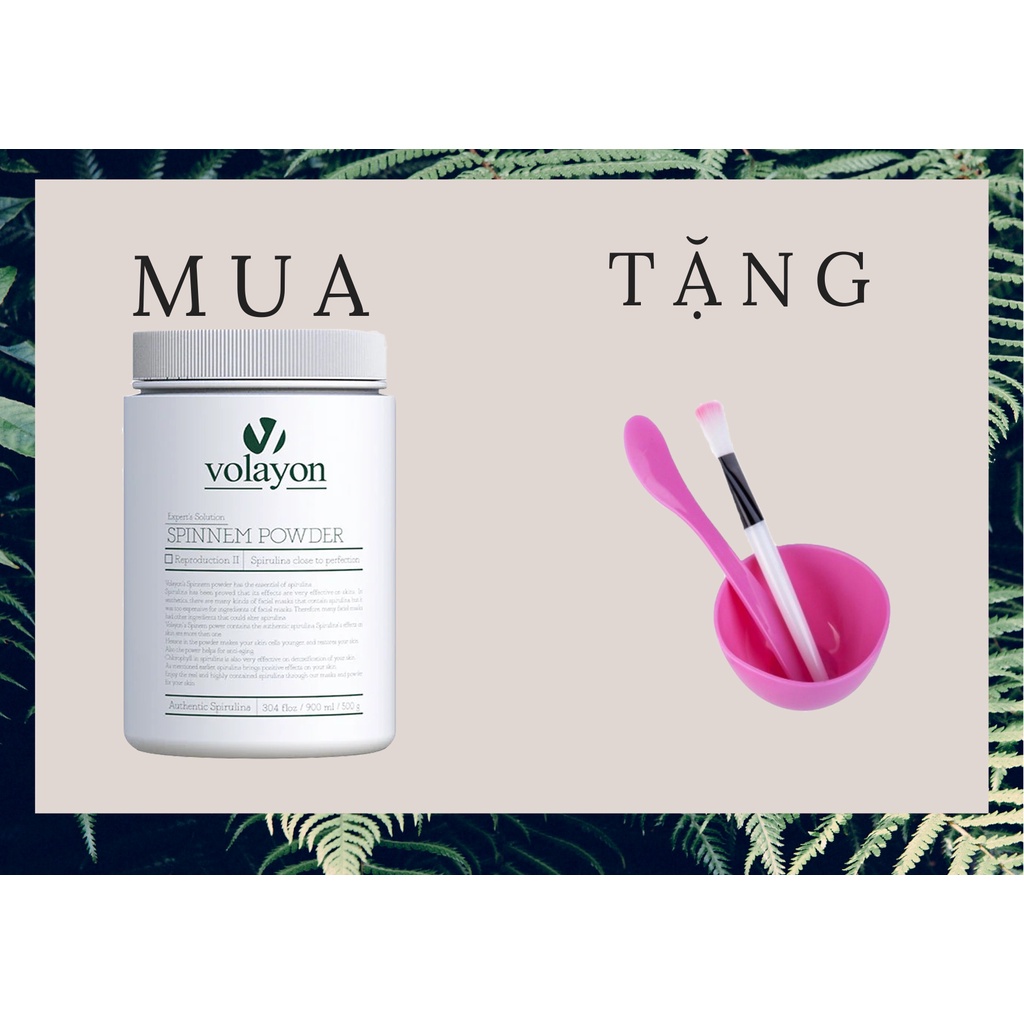 Mặt nạ tảo xoắn Volayon, mặt nạ Volayon trắng sáng da, cấp ẩm hồi phục da - Hũ 500g