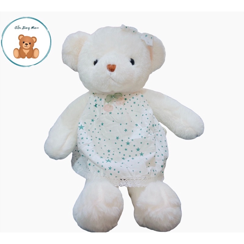 Gấu Bông Teddy Váy Yếm Sao Dễ Thương Cho Bé - Gấu Bông Mina