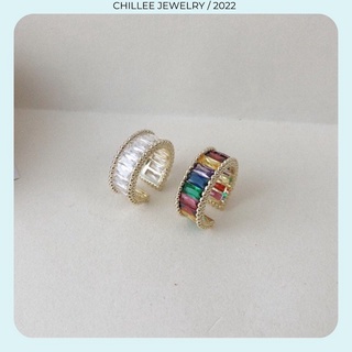 Nhẫn [Chillee] bạc 925 xi vàng nữ nạm đá cao cấp [RG-057]