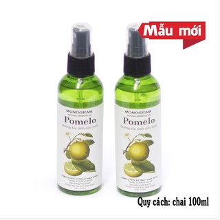 Bộ 2 Chai Xịt Tinh Dầu Bưởi Pomelo Ngăn rụng tóc giúp tóc dài và dày hơn (100ml x2)