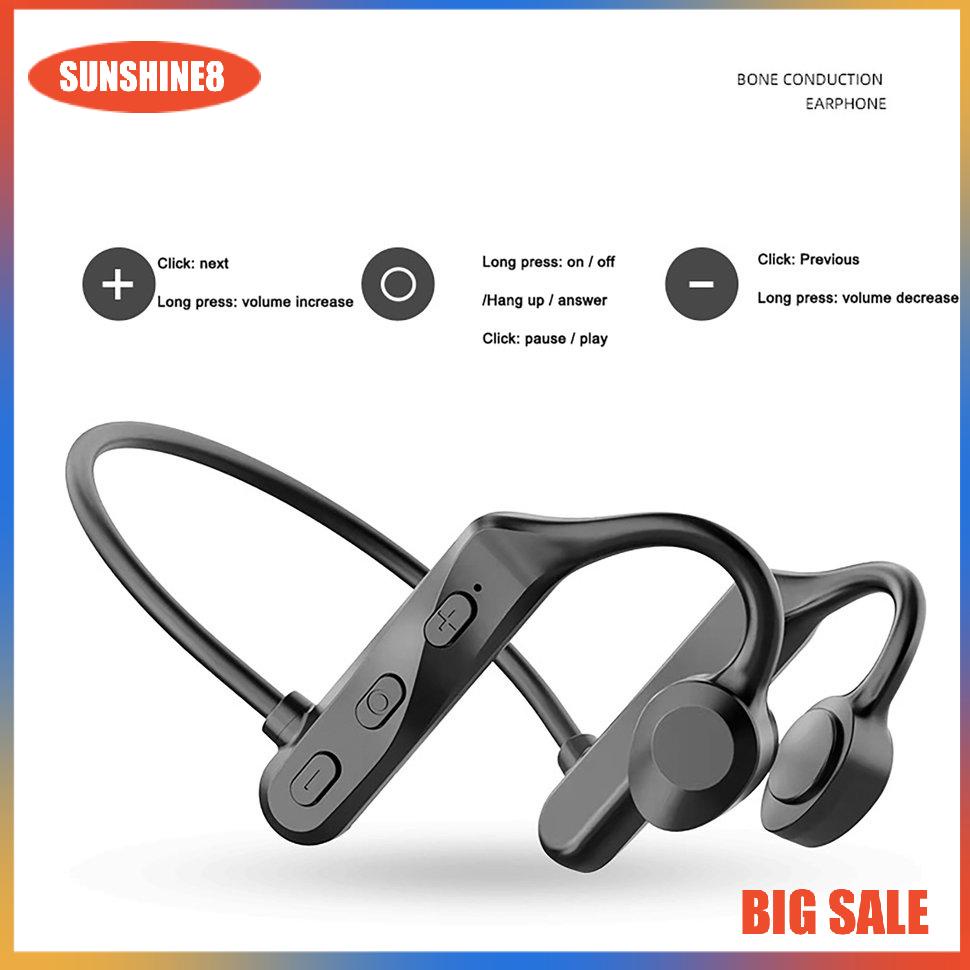 【SUN】Bone Conduction Wireless Headset Wireless Waterproof Ear-mounted Headphones