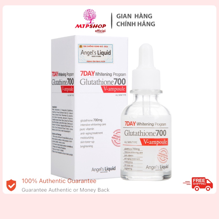 Tinh Chất Trắng Da Angel's Liquid 7 Day Whitening Program Glutathione 700 V-Ample