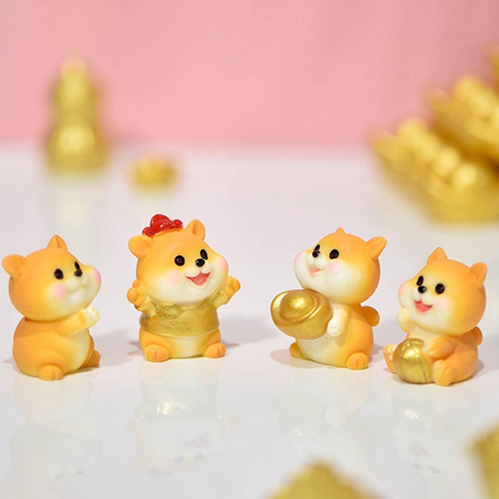 1 Đồ trang trí Chú Chó Hoạt Hình Mini Bằng Nhựa Resin Dễ Thương Dùng Trang Trí Tiểu Cảnh|Phụ Kiện Bóng Để Bàn Trang Trí