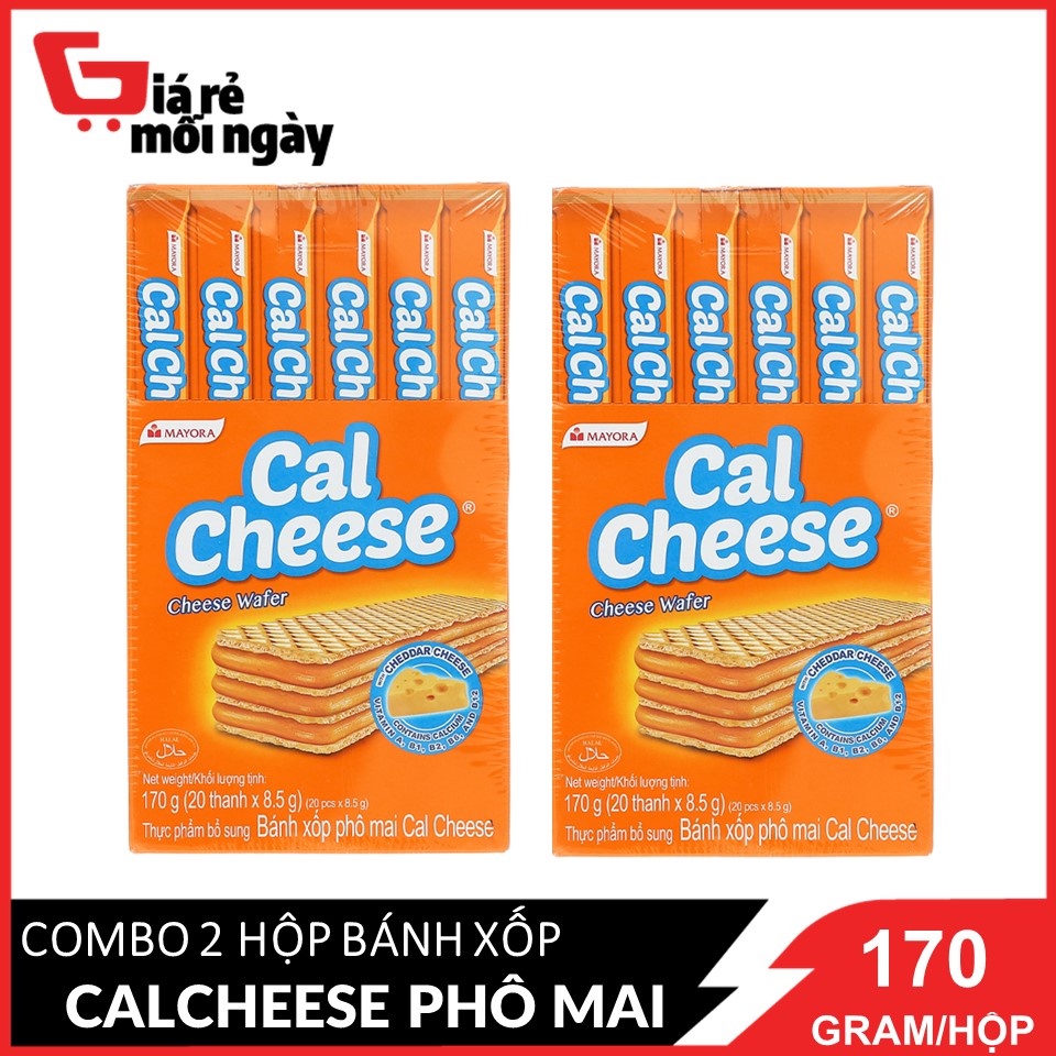 Combo 2 hộp Bánh xốp phô mai Cal Cheese 170g X2