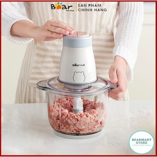 Máy xay thực phẩm đa năng, Máy xay thịt Bear QSJ-B02Q1, Dung tích 2L - BẢO HÀNH CHÍNH HÃNG 12 THÁNG