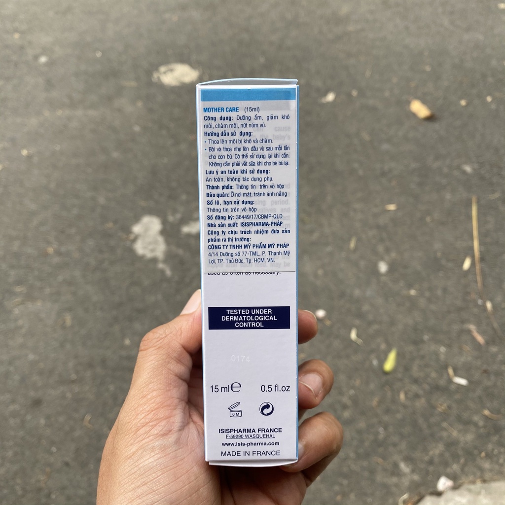 Kem hỗ trợ giảm khô môi, chàm môi, nứt núm đầu ti ISIS Pharma Mother Care 15ml