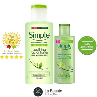 {giá sỉ} Nước hoa hồng Simple Kind To Skin Soothing Facial Toner - Cho Nhạy Cảm 200ml
