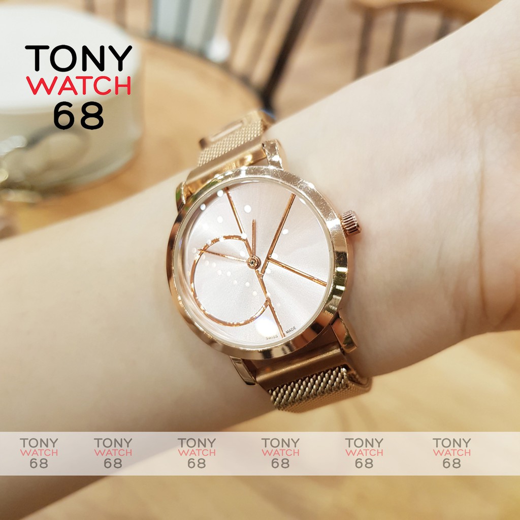 Đồng hồ nữ GK dây nam châm vàng hồng mặt đơn giản chống nước chính hãng Tony Watch 68