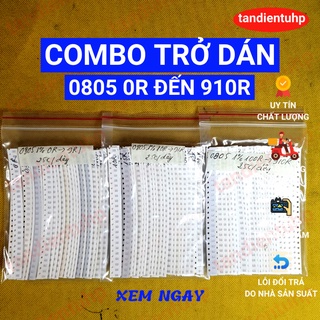 COMBO TRỞ DÁN 0805 1% 69 MÃ TỪ 0R ĐẾN 910R TỔNG 1725 CHIẾC