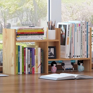 Kệ sách gỗ- kệ sách để bàn làm việc lắp ghép đa năng - làm việc tiện ích