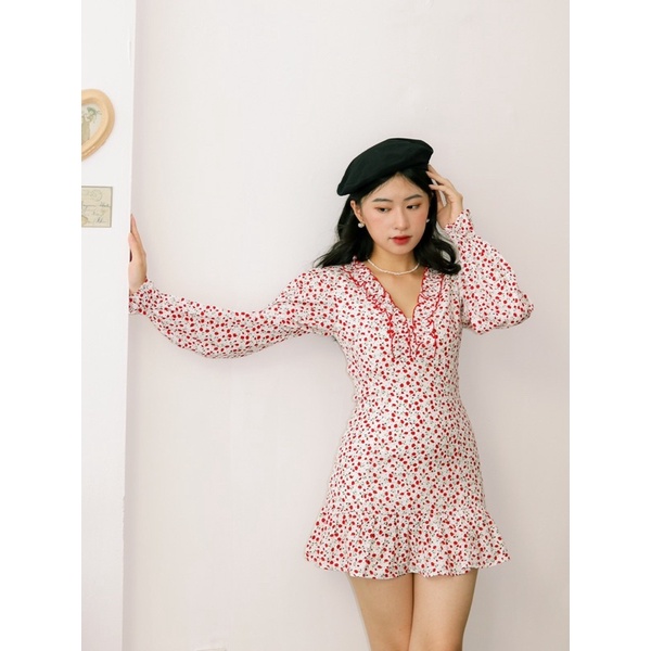 ARIUSTEES  - Đầm hoa nhí tay bồng Valentina Dress