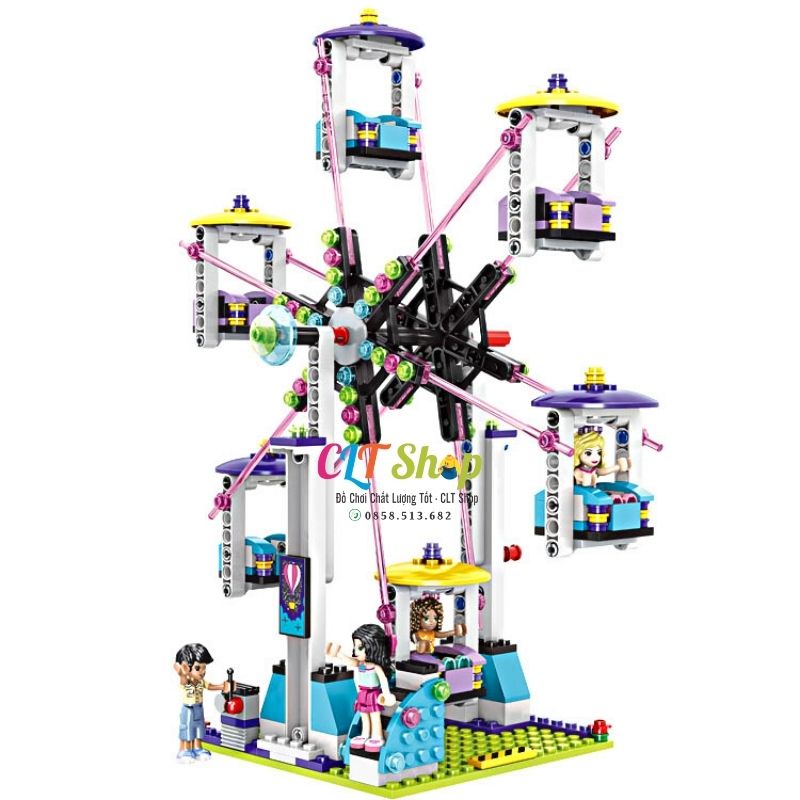 Đồ chơi xếp hình lego friends công viên tàu lượn siêu tốc khu vui chơi công viên thành phố heartlake CLTshop  sx3041