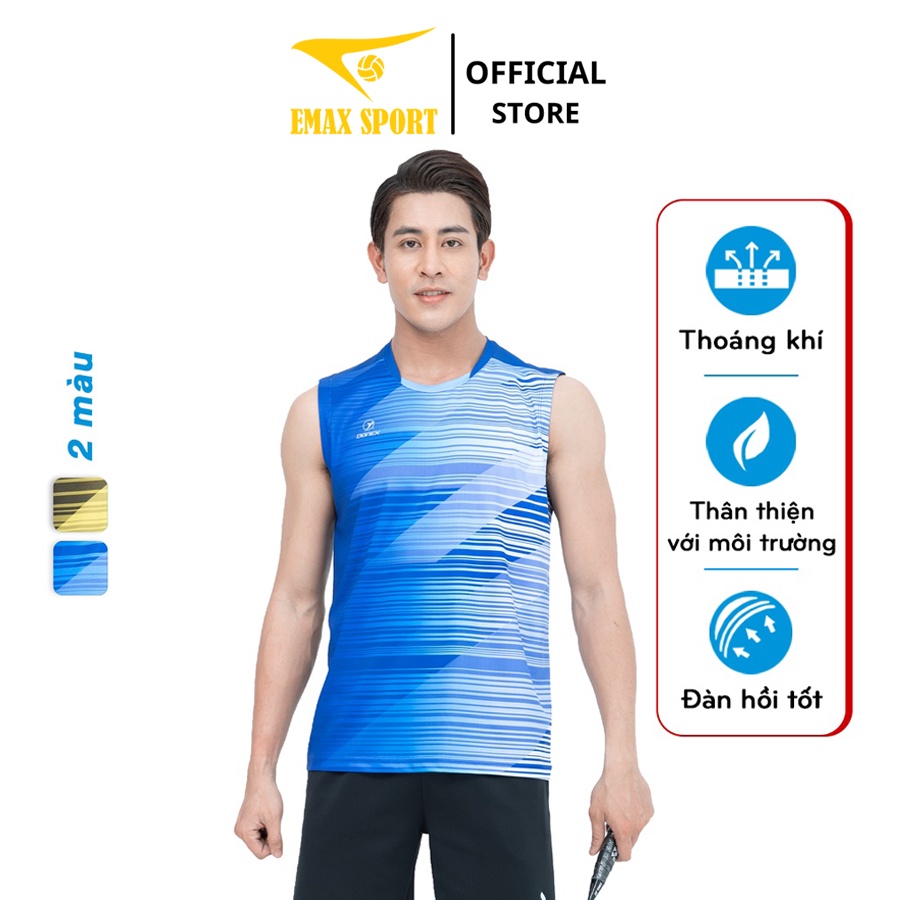 Áo Cầu Lông Ba Lỗ Nam Donexpro, Vải Thun Mè Thoáng Mát, Co Giãn Tốt MC - 9068