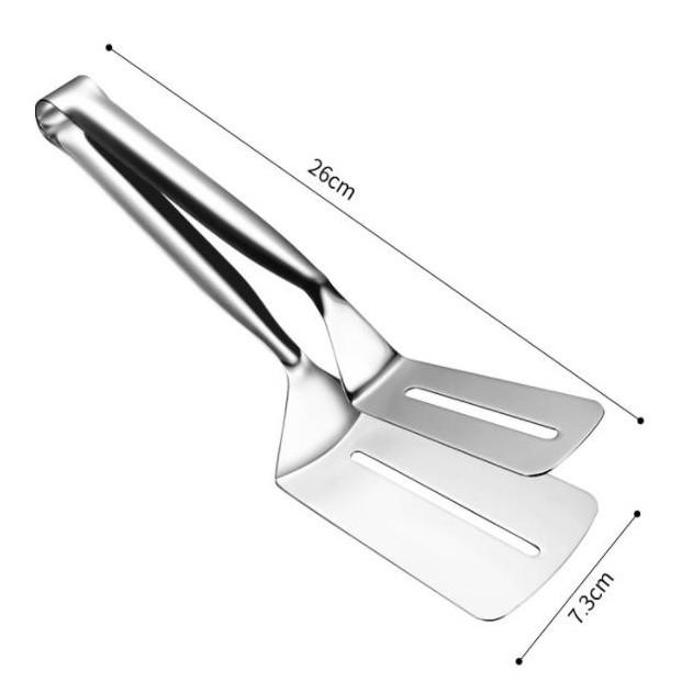 Kẹp gắp thức ăn inox - Kẹp gắp đồ nóng, chiên, nướng, bít tết,...có lỗ thoát dầu thông minh