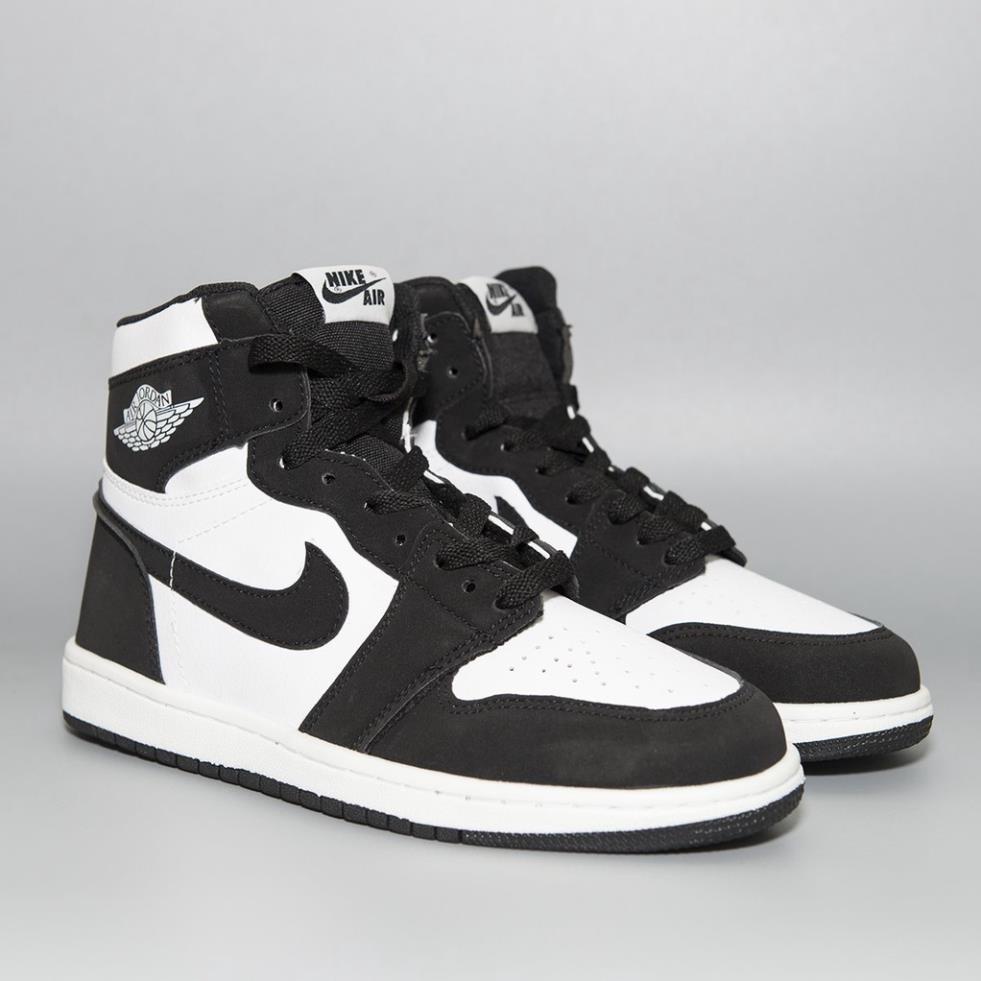 SẴN Giày Jordan cổ cao nam nữ đen trắng, giày sneaker Nike Air Jordan 1 JD 1 Panda cổ cao 2021