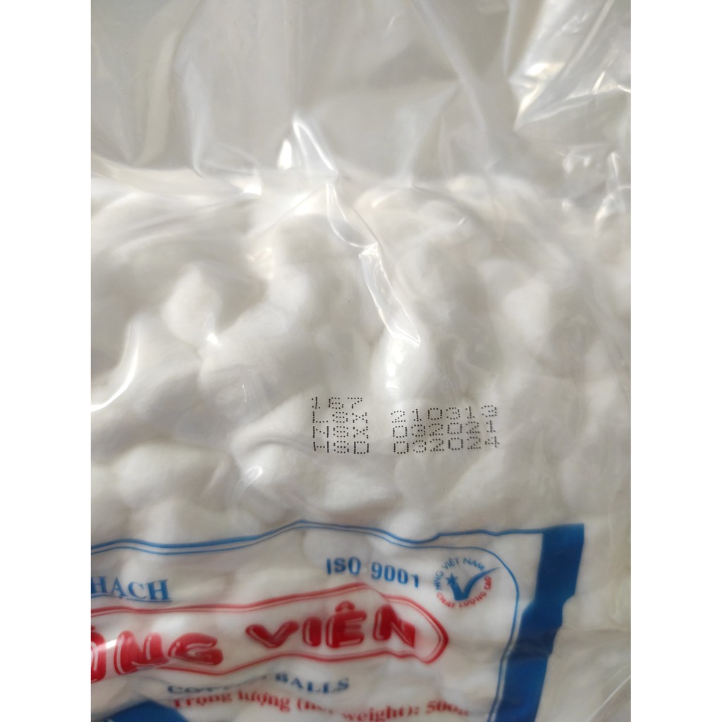 (Q1-HCM) Bông Gòn Viên Bảo Thạch Tiệt Trùng (Gói 500gram) Dùng Lau Chùi Vết Thương - Phun Xăm Thẩm Mỹ