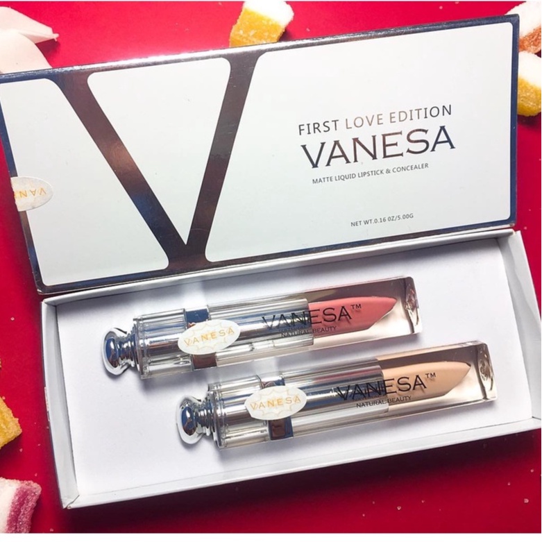 Set 2 Son Kem Lì Vanesa First Love Edition V1 5 Màu ( Son Che Khuyết Điểm + Son Kem Màu ) | BigBuy360 - bigbuy360.vn