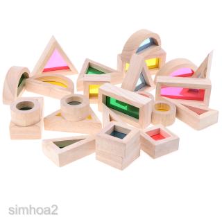 Bộ đồ chơi xếp hình cầu vồng bằng gỗ simhoa2 dành cho trẻ em