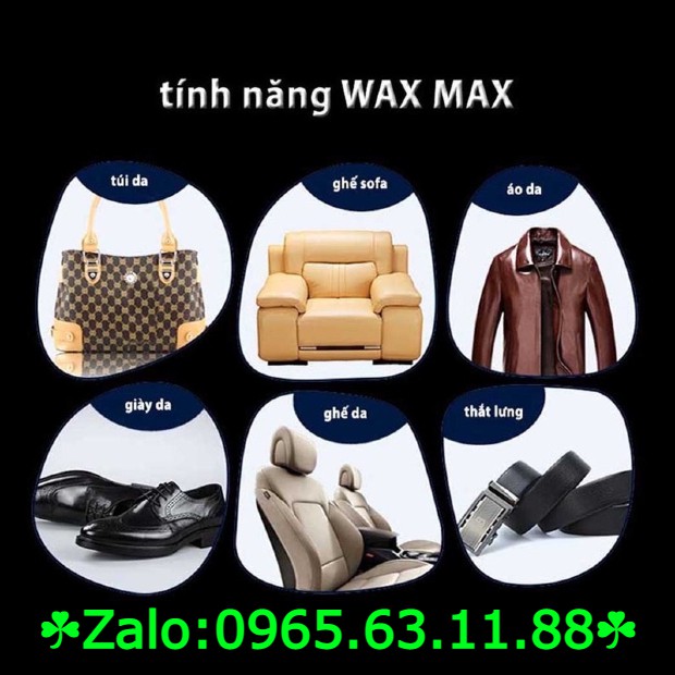 [Mã LIFEAUMAY giảm 10% tối đa 30k đơn 150k] Chai xịt bóng đồ da và nội thất Waxmax hương nước hoa 500ml (chữ trắng)