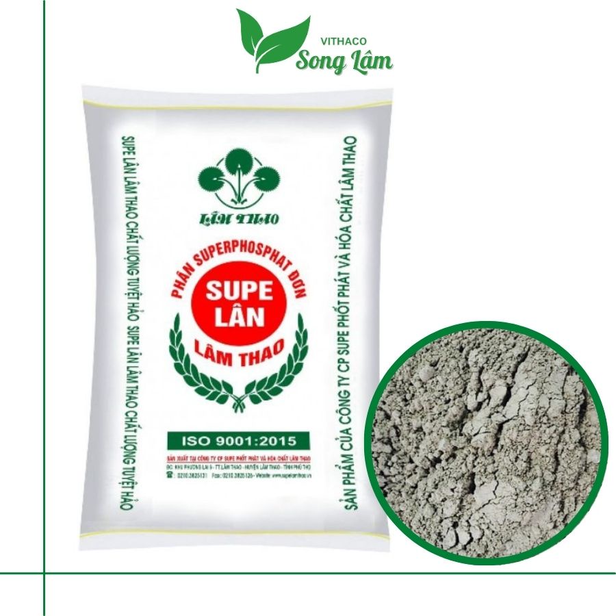 Phân bón Supe Lân Lâm Thao, phân bón supe lân đơn dạng bột kích rễ, đẻ nhánh, tăng ra hoa đậu quả (túi 1kg)