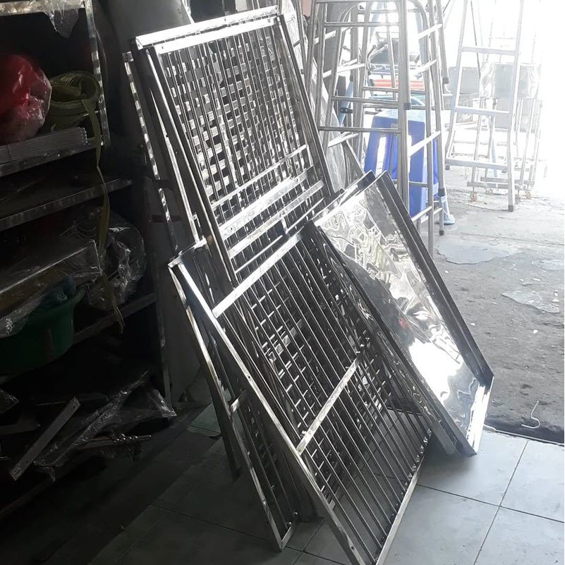 Chuồng nuôi chó, lồng chó inox các loại nuôi chó từ 10kg đến 30 kg