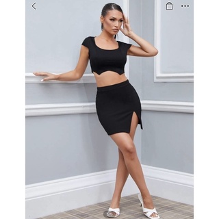 [ BIGSIZE TRÊN 55KG ] CHÂN VÁY THUN XẺ ĐÙI bigsize nữ