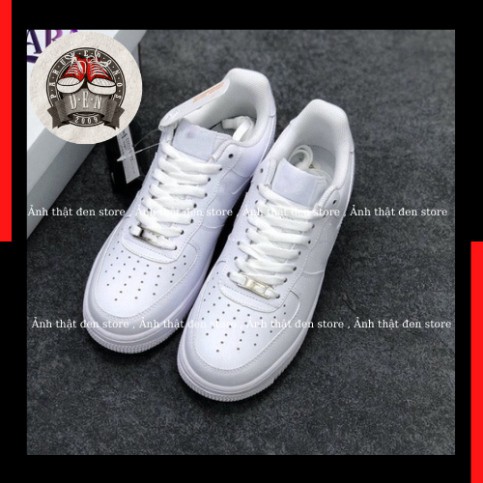 Giày Thể Thao Trắng Nike Air Force 1 Bản Đẹp - Giày Sneaker Nam Nữ Cổ Thấp Cao Cấp AF1 Full box + Bill - Đen shop