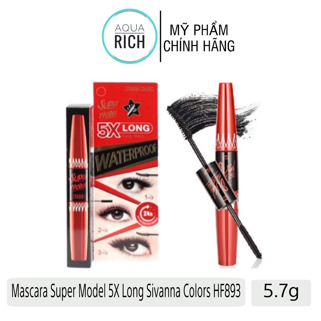 Mascara Super Model 5X Long Sivanna Colors HF893 2 Đầu