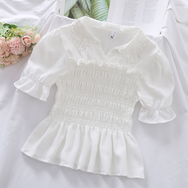 Áo Kiểu Nữ Tay Lỡ Cổ Bèo Thời Trang Hàn | BigBuy360 - bigbuy360.vn