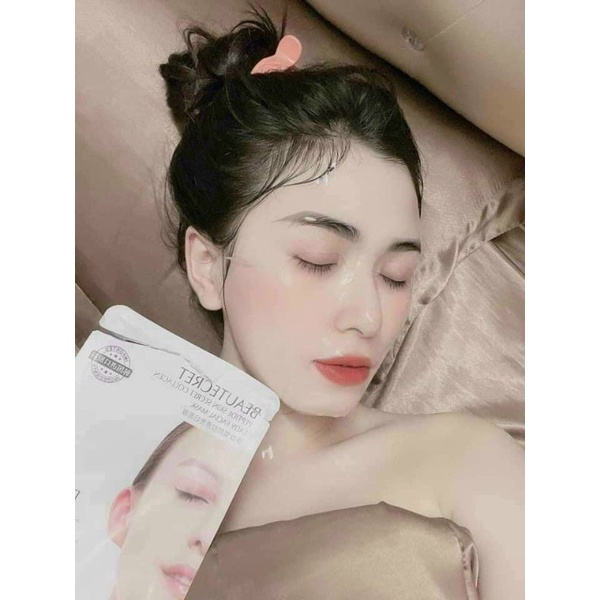 Miếng nạ thủy tinh, mặt nạ thạch collagen cấp ẩm dưỡng da căng bóng trong suốt.