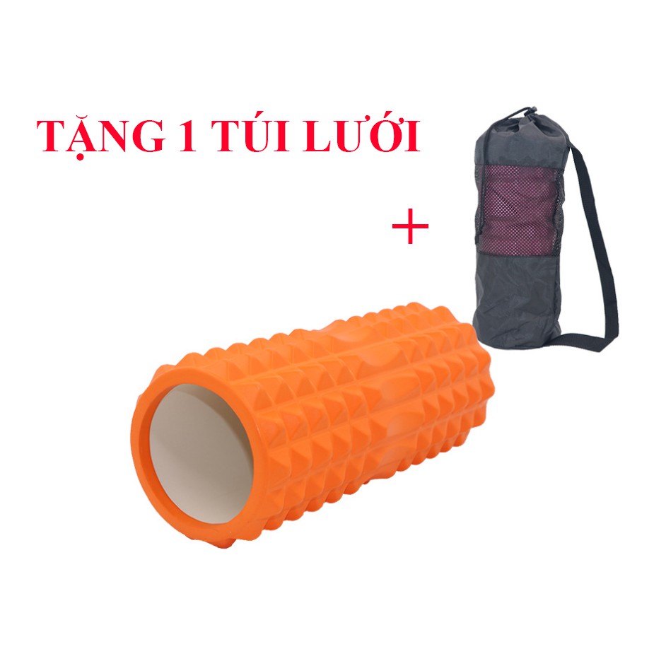 Foam Roller Con Lăn Massage, Dãn Cơ Tập Gym,Yoga TẶNG 1 TÚI LƯỚI