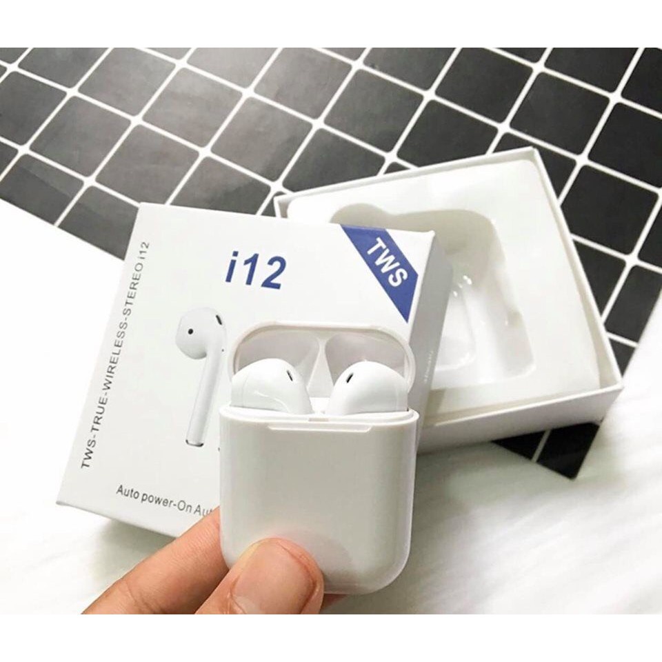 Tai Nghe Bluetooth Không Dây Nhét Tai 5.0 Phiên Bản Quốc tế Có Mic , Có Cảm Ứng Chạm Cho Điện Thoại - j12