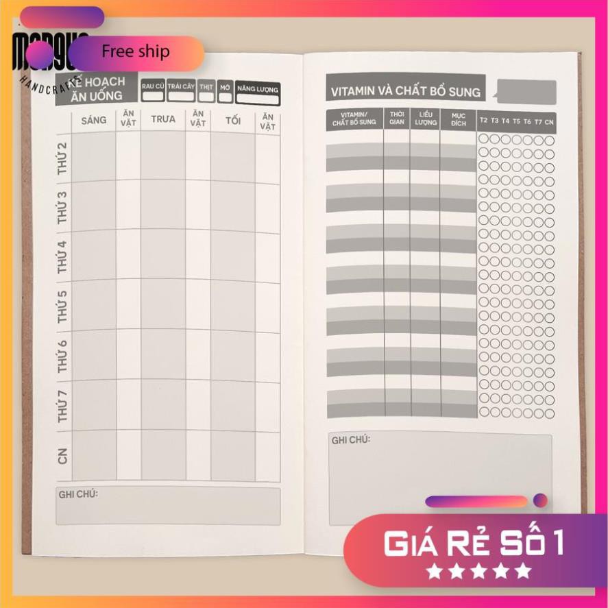 [ COMBO] Sổ Planner - Sổ "Khỏe Đẹp Khỏe Đều"