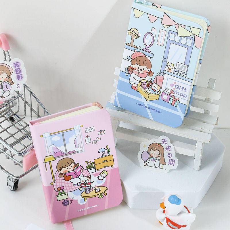 ⭐ iLado ⭐  sổ tay A7 phim hoạt hình dễ thương sổ ghi chú mini tài khoản tay sáng tạo dễ thương vở kẻ ngang sổ ghi chép notebook sổ tay ghi chép vở lò xo kẻ ngang sổ lò xo kẻ ngang marker học văn phòng phẩm sổ ghi chú sticker