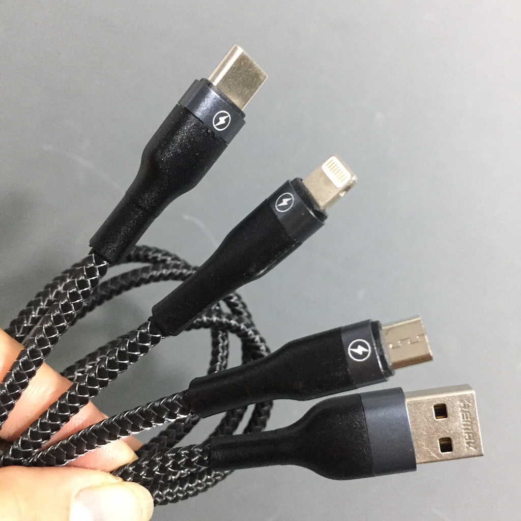 Cáp sạc 3 đầu tổng output 3A Remax Sury 2 RC-070th (1.2m)