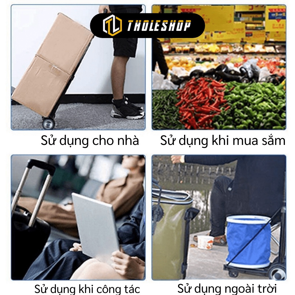 [SGD] Xe Vận Chuyển Hàng - Xe Đẩy Hành Lý Gấp Gọn Thông Minh Tiện Dụng, Chất Chắn Bền Đẹp 7507