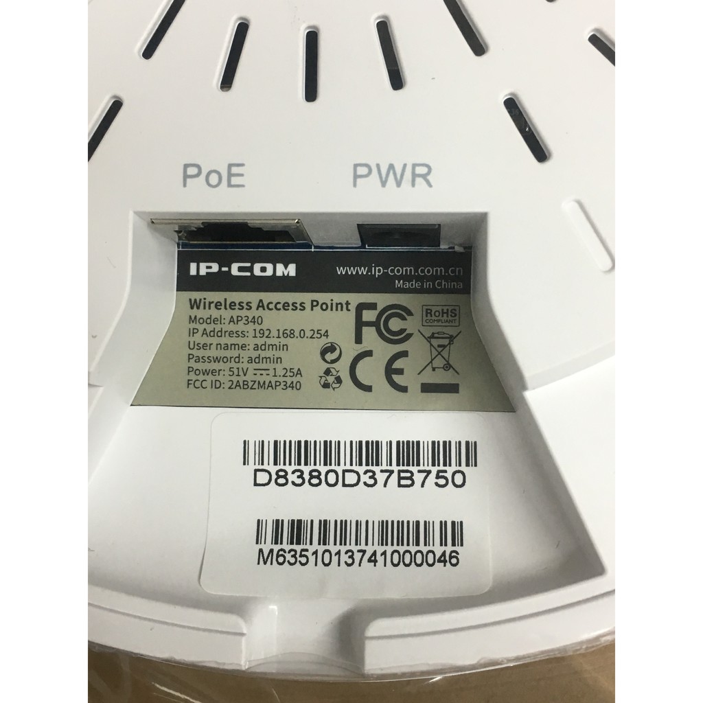 Wifi POE IP-COM AP340 lắp trong nhà, trong phòng quán cà fe nhỏ chính hãng mới 100%