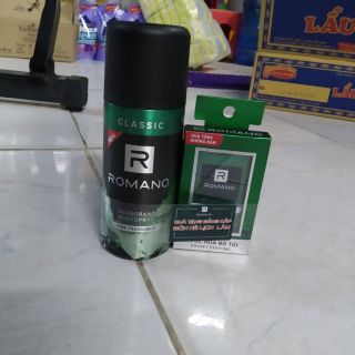 Xịt khử mùi Romano Classic Cổ điển chai 150ml tặng kèm nước hoa Romano