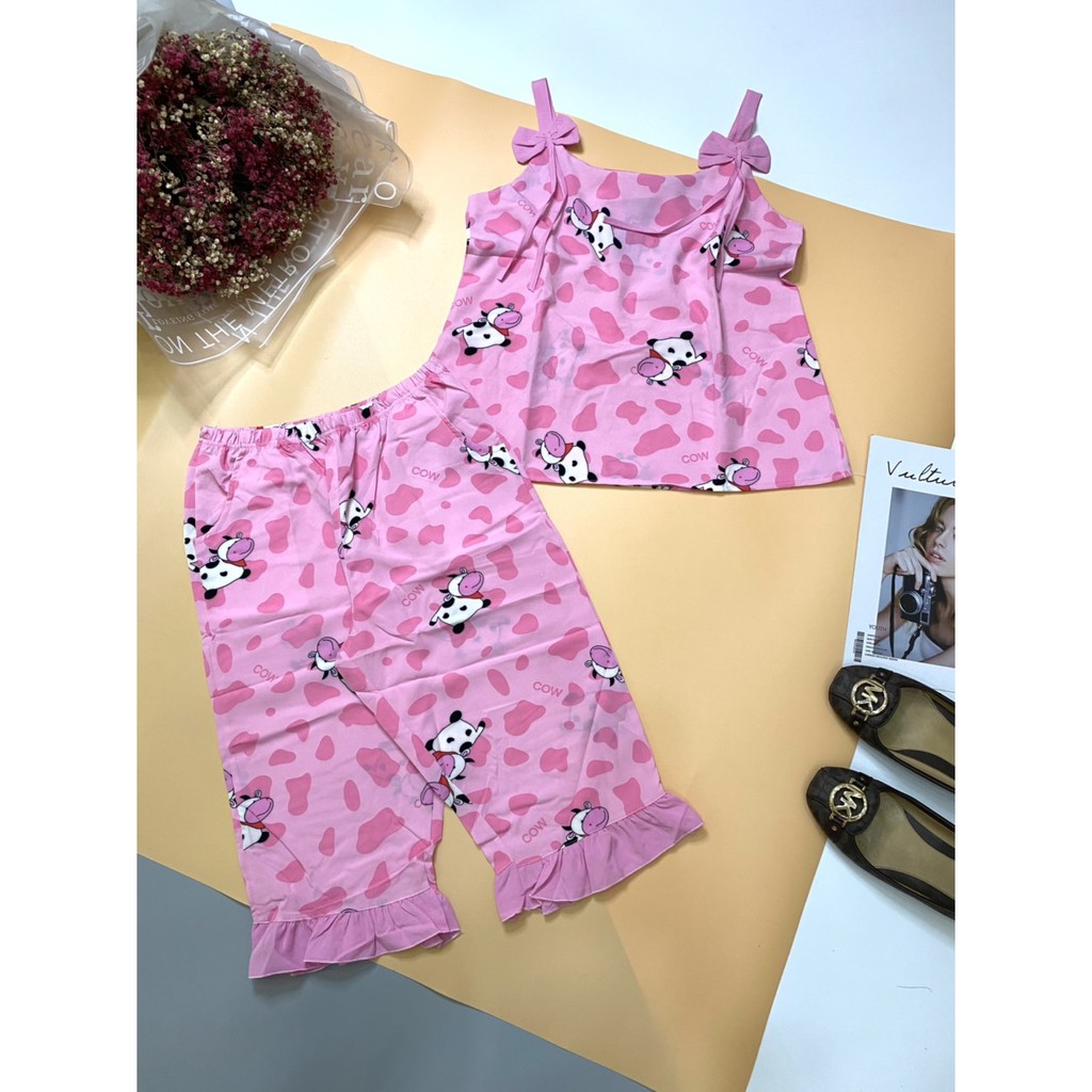 Đồ bộ nữ lững vải lụa mặc nhà