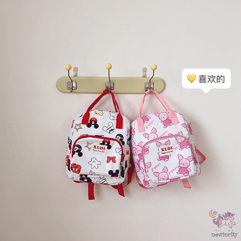 Bộ 3 món ba lô + túi đeo chéo + ví họa tiết hoạt hình phong cách Hàn Quốc cho bé